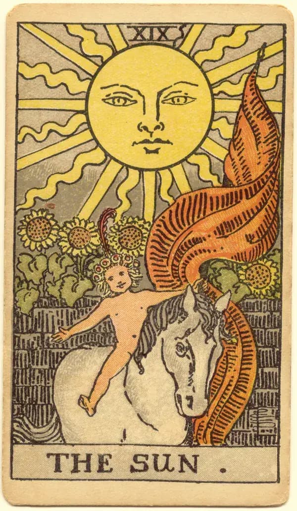 Аркан «Солнце» из колоды Райдера–Уэйта, 1909